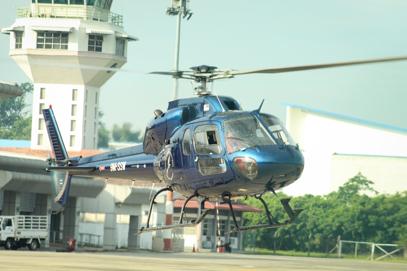 LLFA helicopter operating at the academy