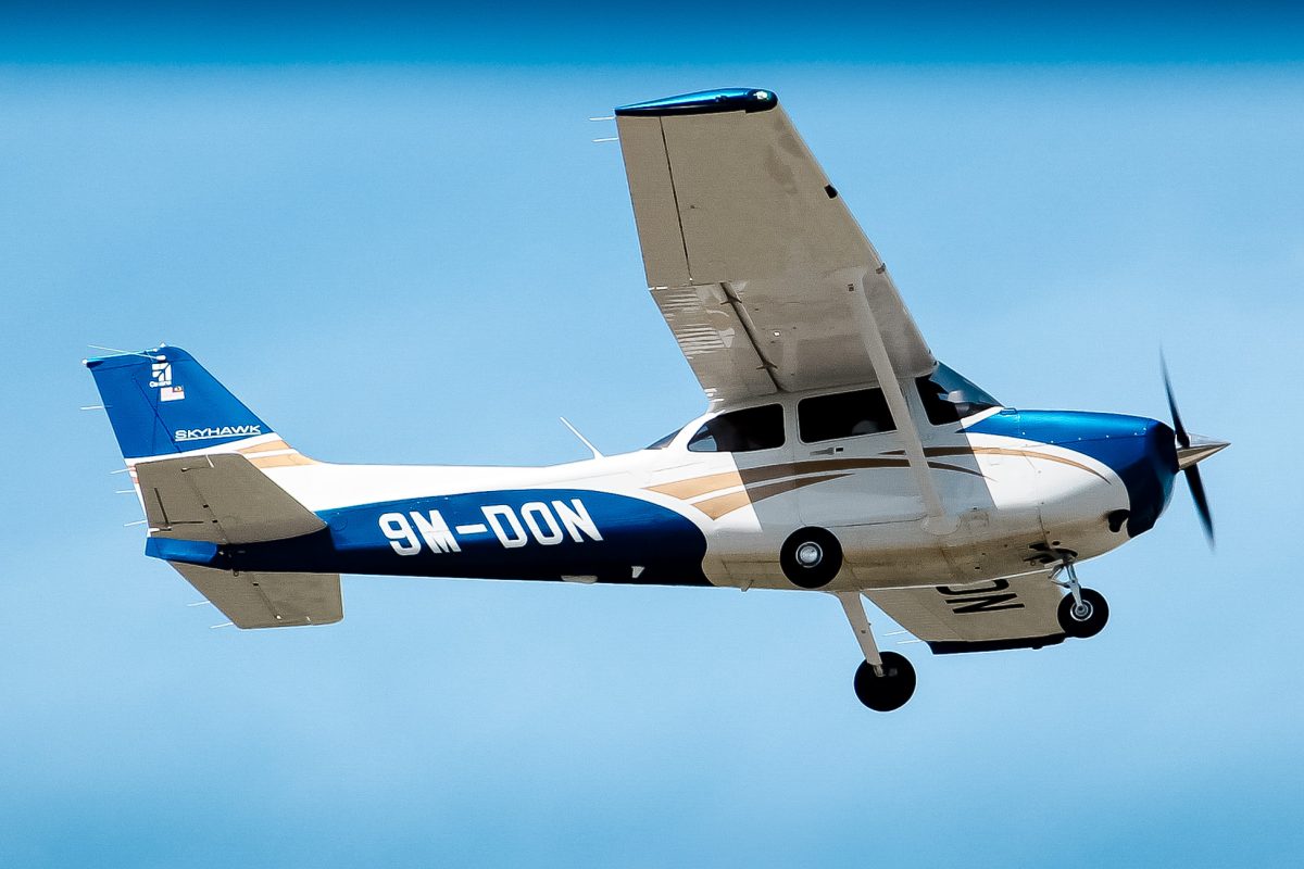 LLFA Cessna 172 9M-DON in flight over Perak
