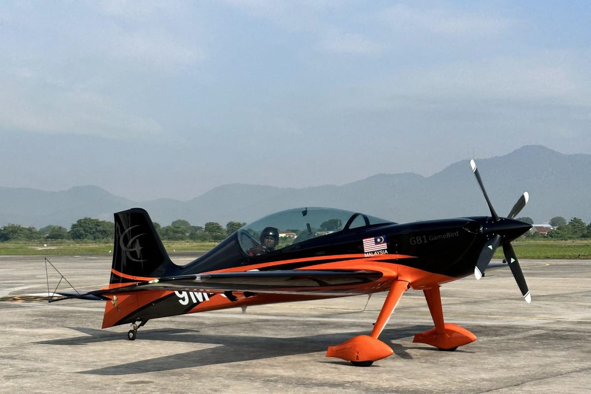 GameBird GB1 aerobatic aircraft on the ramp at Ipoh