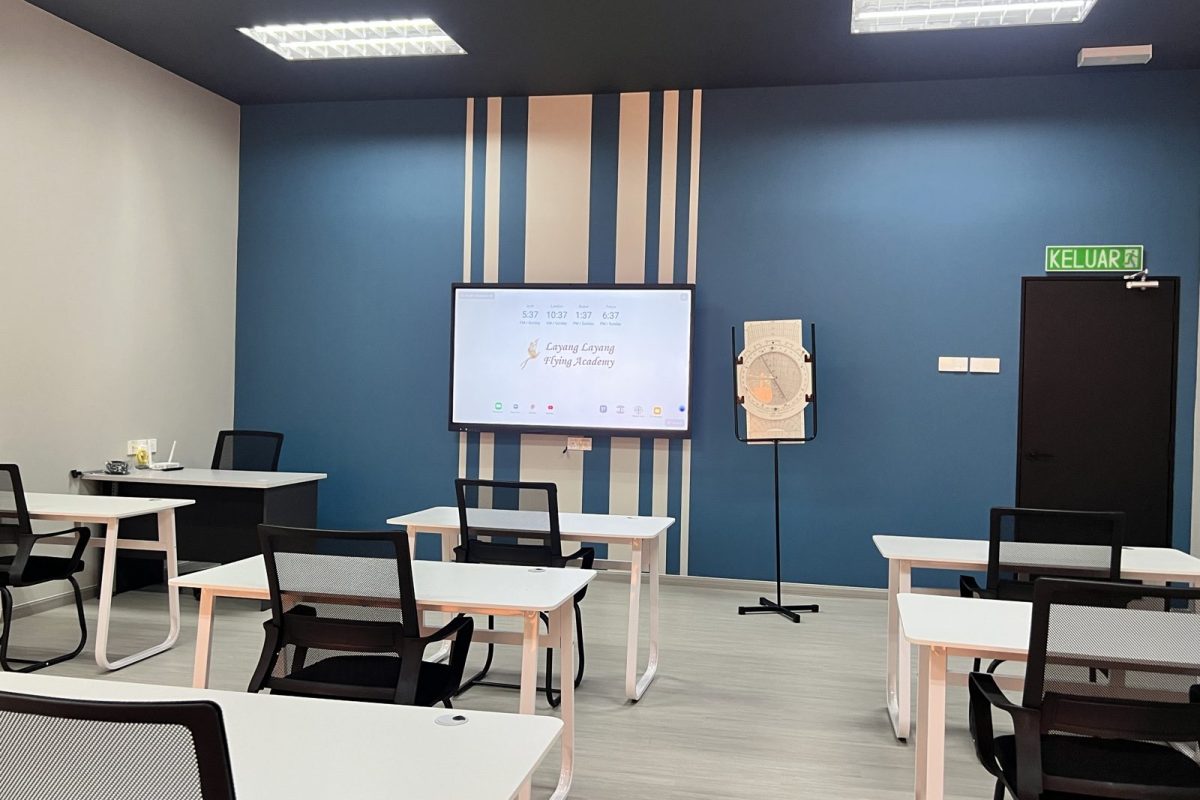 Ground school classroom at the Layang Layang Flying Academy campus in Ipoh